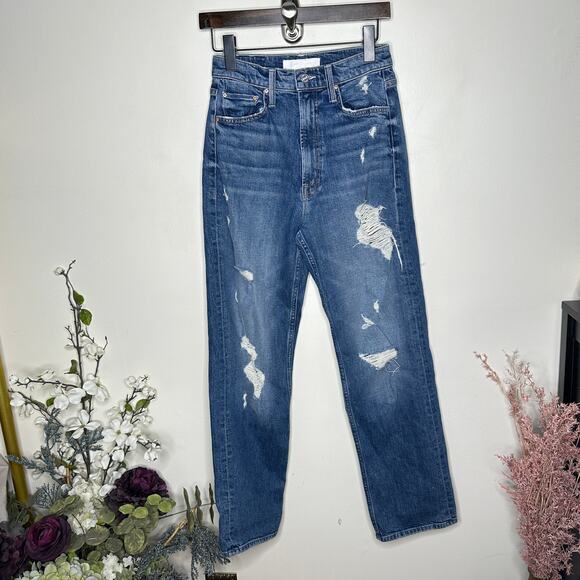 MOTHER SUPERIOR High Waisted Study Hover Jeans Peaches and Screams Sz 25 {3W16} - Picture 3 of 8